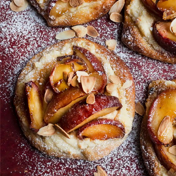 Apple and almond cream cheese tarts