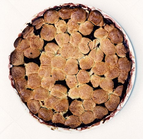 Apple and blackberry cobbler