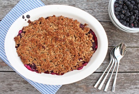 Apple and blackberry crumble