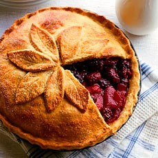 Apple and blackberry pie