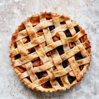 Apple and blackberry pie