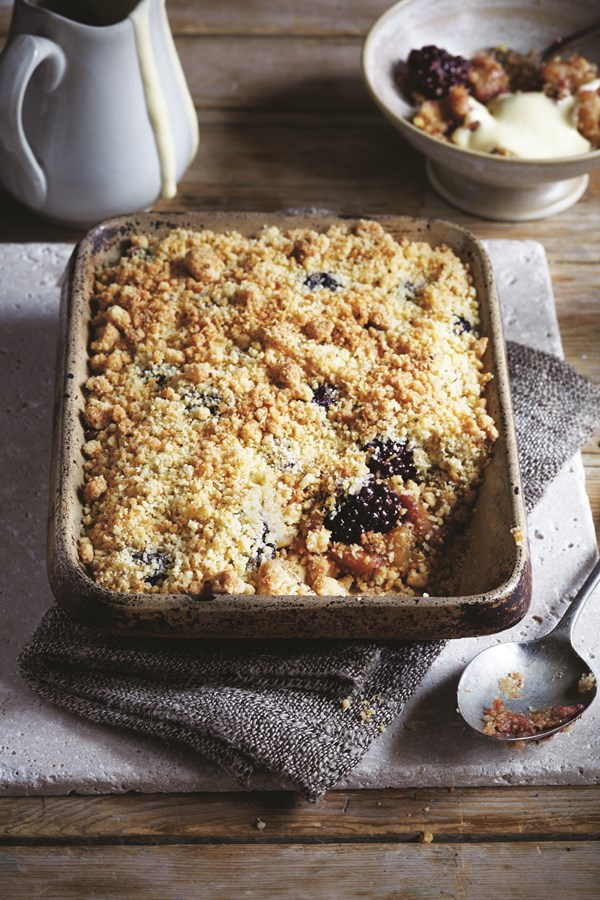 Apple and carom seed crumble