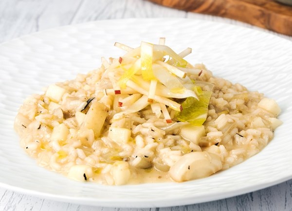 Apple and chicory risotto