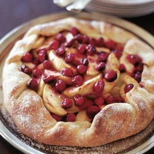 Apple and cranberry galette