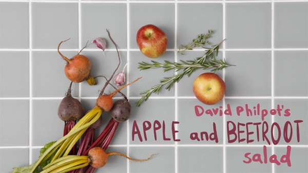 Apple and kohlrabi gratin