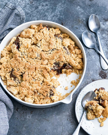 Apple and Nutella crumble