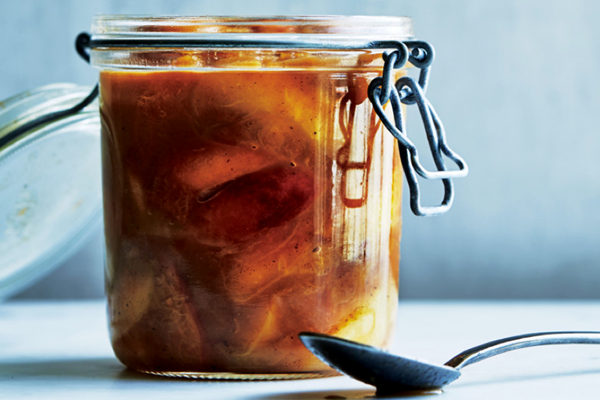 Apple and peach compote
