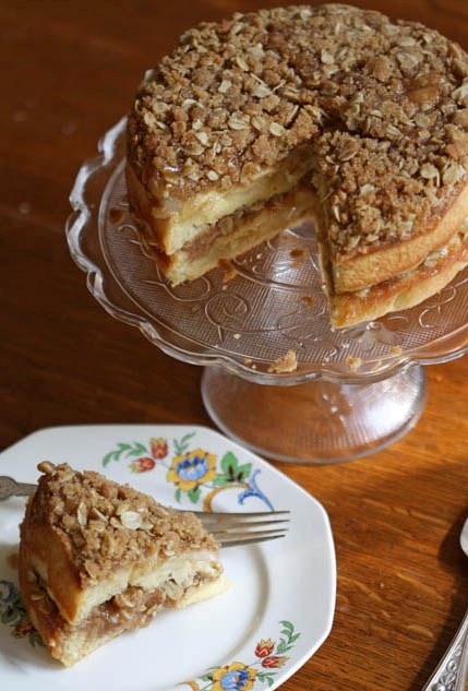 Apple and pear coffee cake