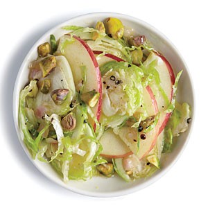 Apple and pistachio Brussels sprout salad