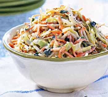 Apple and poppy seed slaw