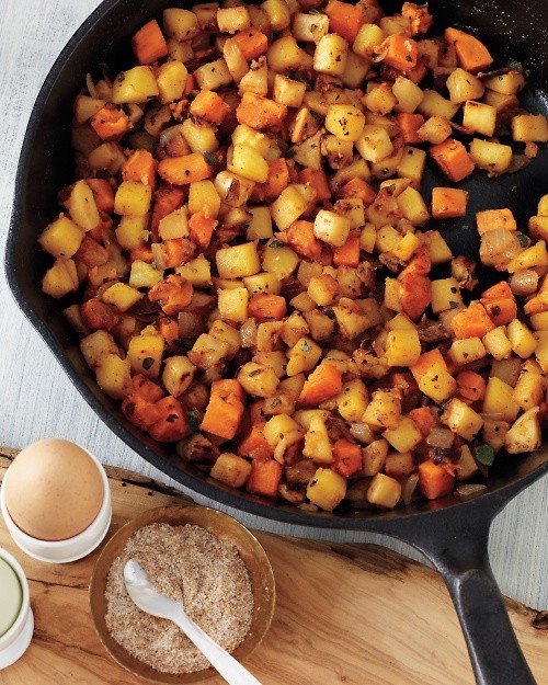 Apple-and-root-vegetable hash