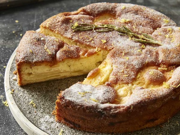Apple and rosemary cake