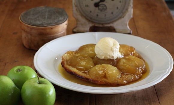 Apple and rosemary tart with verjuice and honey