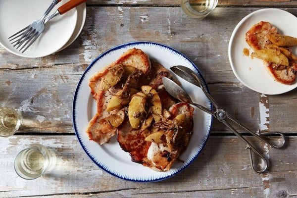 Apple and sage brown butter pork chops