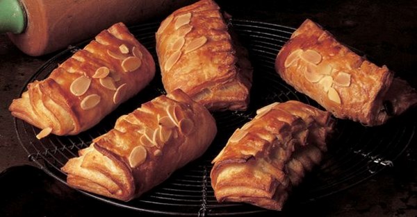 Apple and sultana Danish pastries