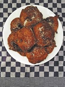 Apple beignets with cinnamon sugar