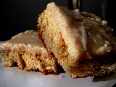 Apple blondies with brown sugar frosting