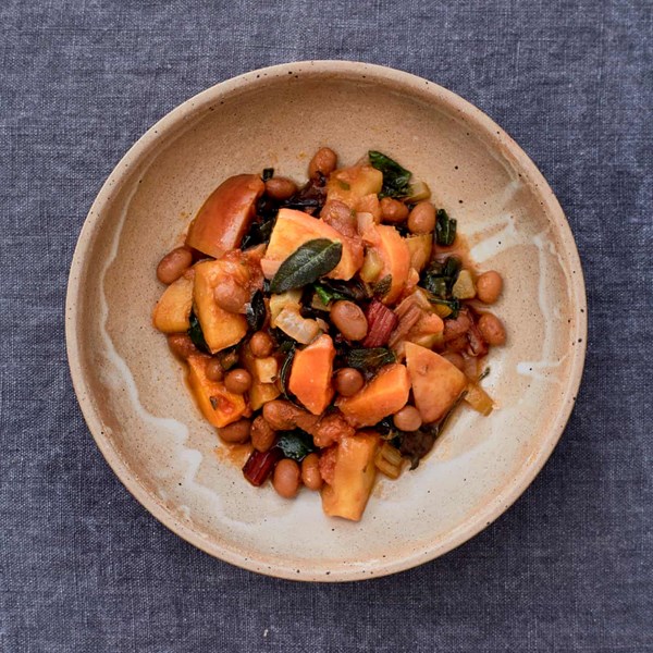 Apple, borlotti and chard cassoulet