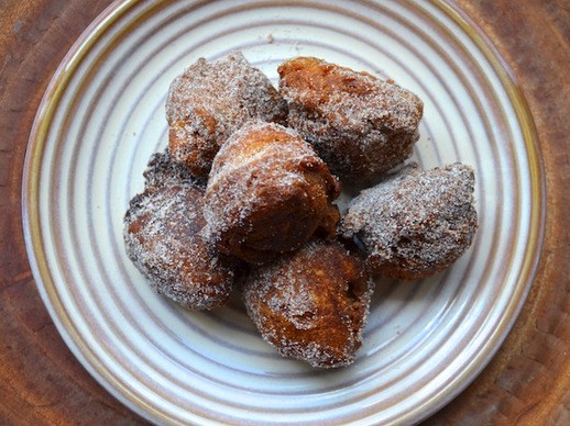 Apple brandy doughnut holes