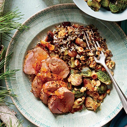 Apple brandy-glazed pork tenderloin