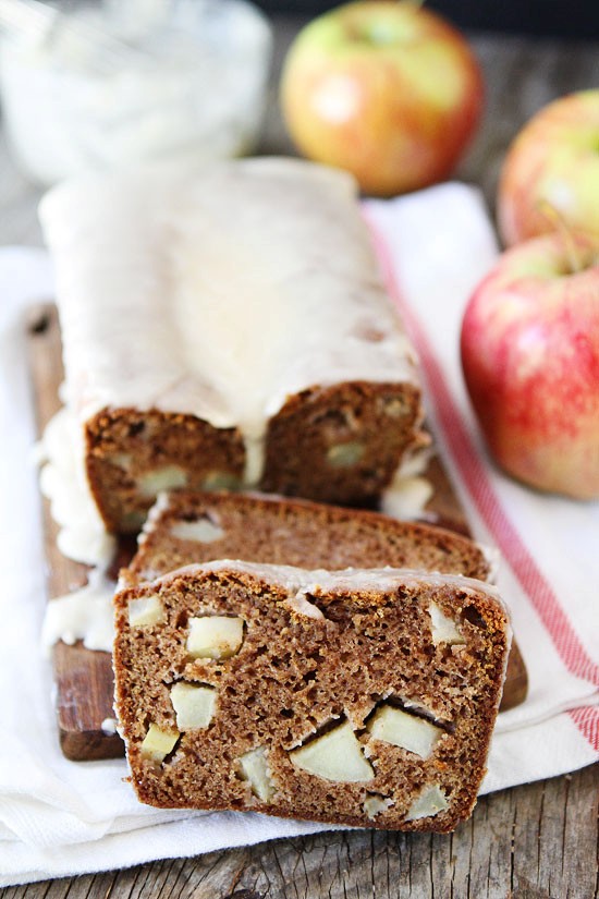 Apple bread with brown butter glaze