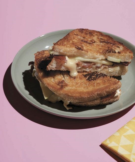 Apple Brie bacon grilled cheese