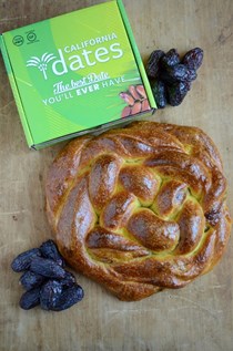 Apple butter and date challah