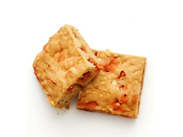 Apple-butterscotch blondies
