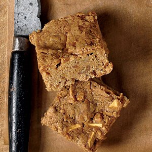 Apple-butterscotch brownies