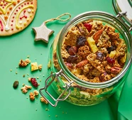 Apple, cardamom & stem ginger granola
