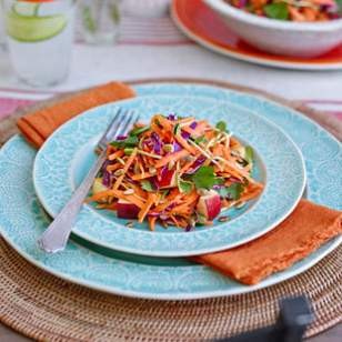 Apple, carrot & cabbage chopped salad