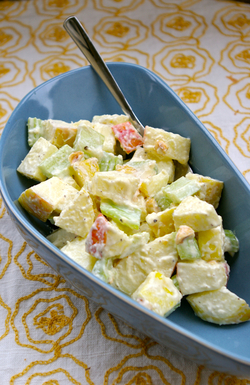 Apple, celery, and horseradish salad