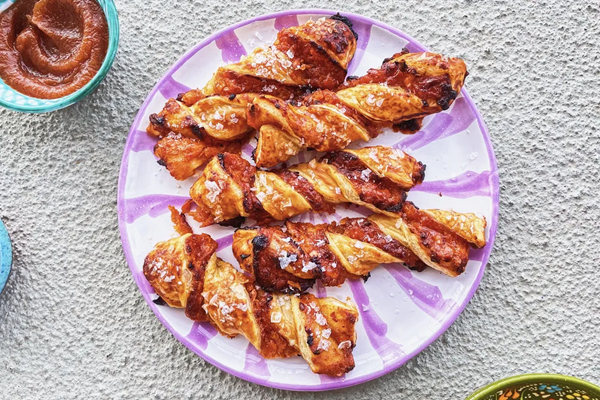 Apple cheddar cheese straws