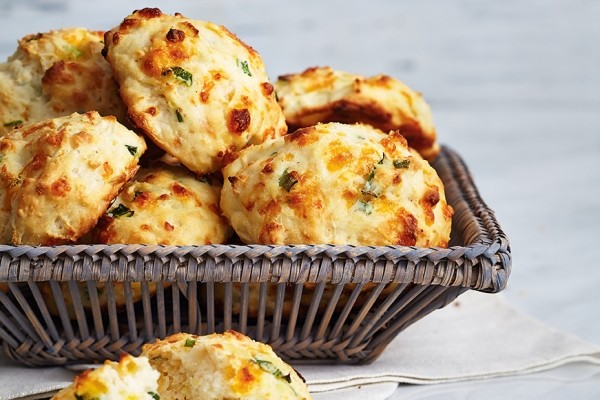 Apple-cheddar drop biscuits