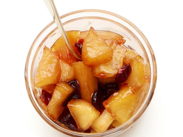Apple-cherry compote