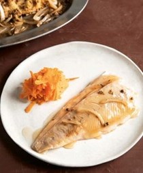 Apple cider and cumin pickled rainbow trout
