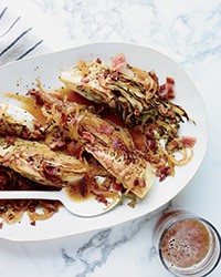 Apple cider-braised cabbage