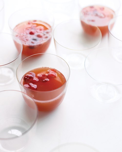 Apple cider, cranberry, and ginger punch
