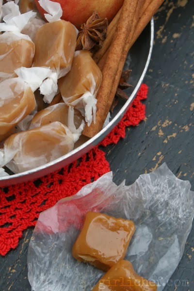 Apple cider five-spice caramels