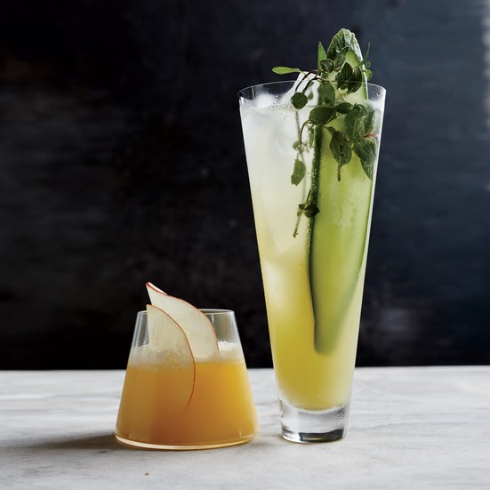 Apple cider-ginger shrub