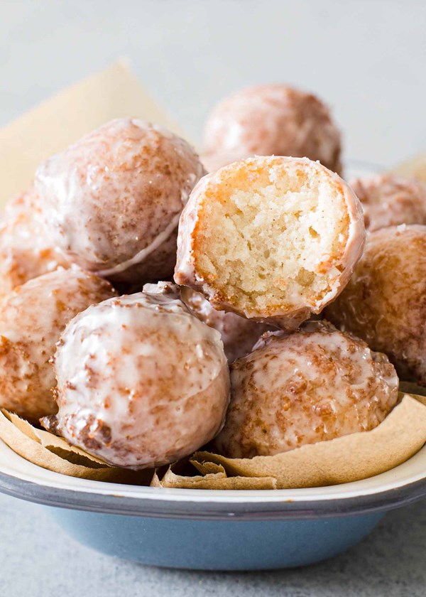 Apple cider glazed donut holes