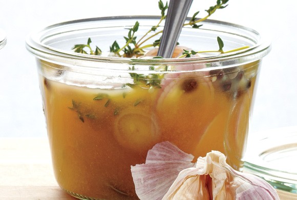 Apple cider shallot marinade