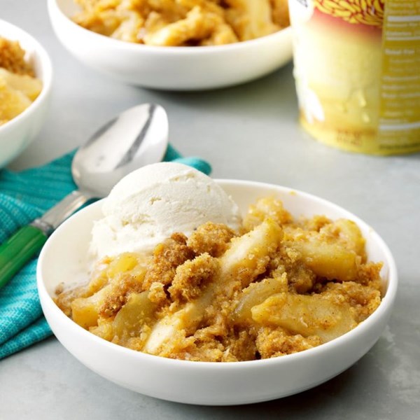 Apple corn bread crisp