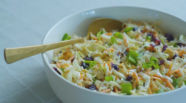 Apple, cranberry and walnut coleslaw