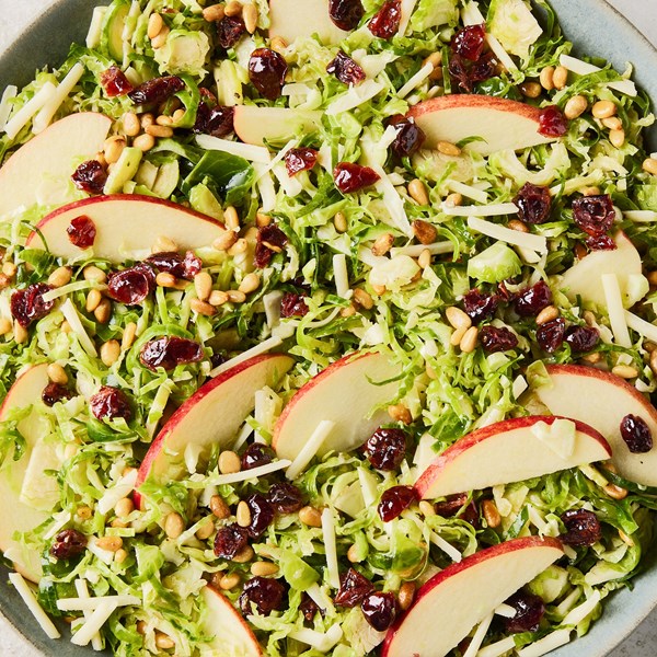 Apple cranberry Brussels sprouts salad 