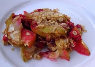 Apple cranberry crisp