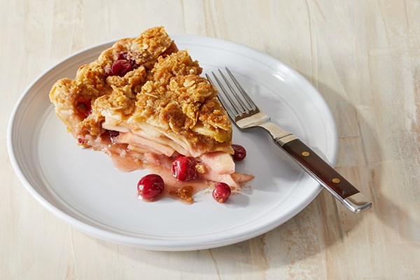 Apple cranberry crumb pie