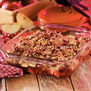 Apple cranberry crumble