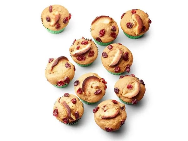  Apple-cranberry muffins 