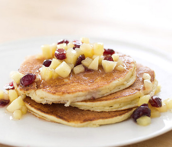 Apple-cranberry pancake topping